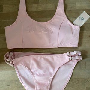 Pale Pink Juicy Couture Tank Style Bikini Medium NWT